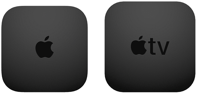 New and old Apple TV models